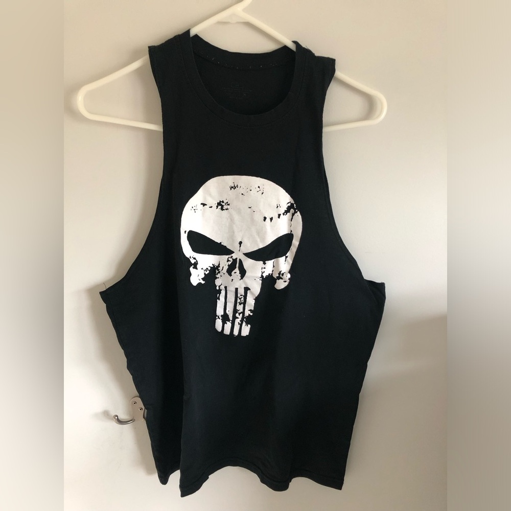 Marvel’s Punisher Dirty Skull workout muscle tank top